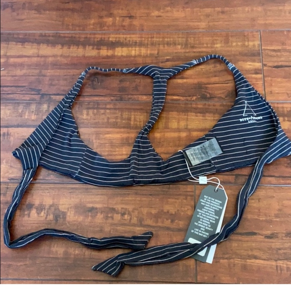 Boys + Arrows Black Striped Bikini Top - Picture 6 of 6